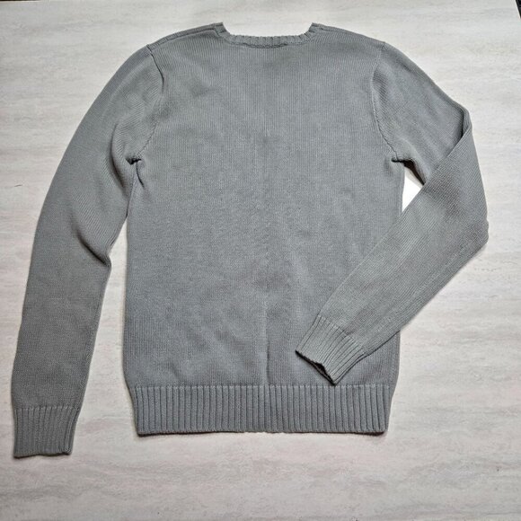 Ralph Lauren Sport Sweater Womens Medium Sage‎ Green V-neck Cotton Preppy Casual - Picture 2 of 10
